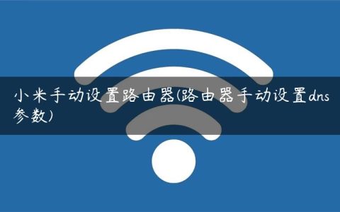 小米手动设置路由器(路由器手动设置dns参数)