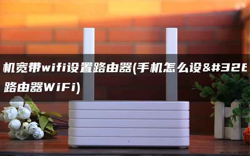 手机宽带wifi设置路由器(手机怎么设置路由器WiFi)