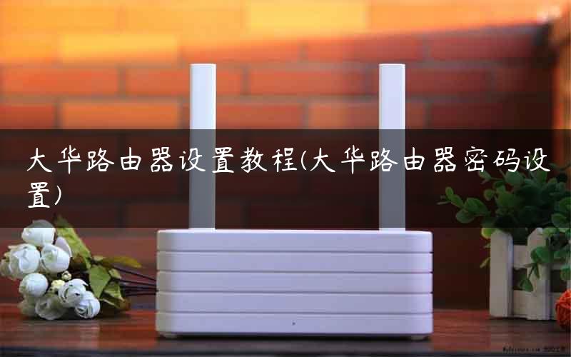 大华路由器设置教程(大华路由器密码设置) 大华路由器设置教程(大华路由器密码设置)