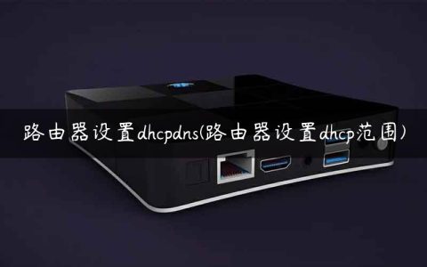 路由器设置dhcpdns(路由器设置dhcp范围)