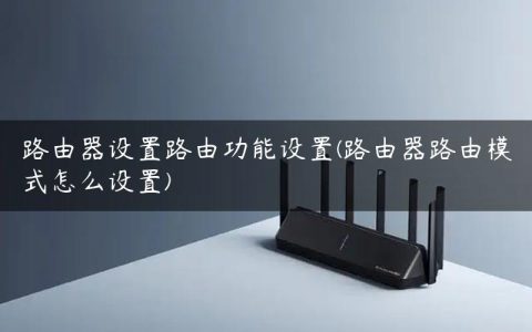 路由器设置路由功能设置(路由器路由模式怎么设置)