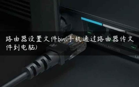 路由器设置文件bin(手机通过路由器传文件到电脑)