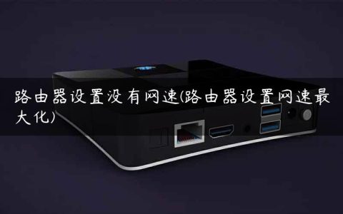 路由器设置没有网速(路由器设置网速最大化)