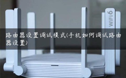 路由器设置调试模式(手机如何调试路由器设置)