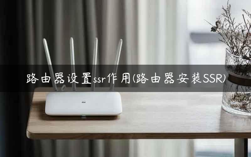 路由器设置ssr作用(路由器安装SSR) 路由器设置ssr作用(路由器安装SSR)