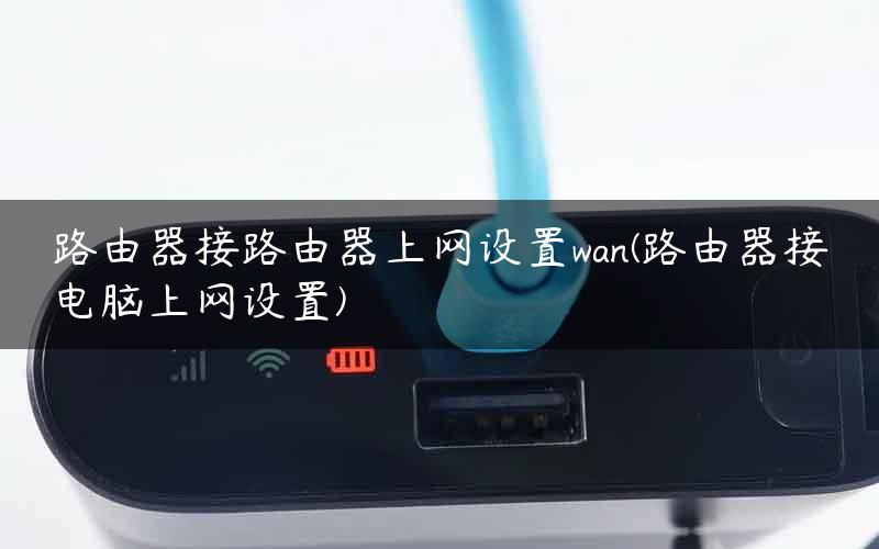 路由器接路由器上网设置wan(路由器接电脑上网设置)