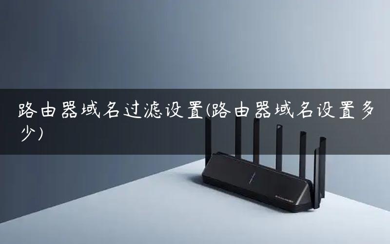 路由器域名过滤设置(路由器域名设置多少) 路由器域名过滤设置(路由器域名设置多少)