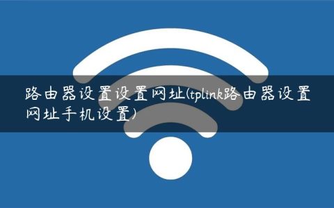 路由器设置设置网址(tplink路由器设置网址手机设置)