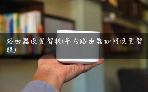 路由器设置智联(华为路由器如何设置智联)