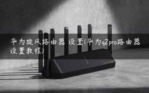 华为旋风路由器 设置(华为q2pro路由器设置教程)