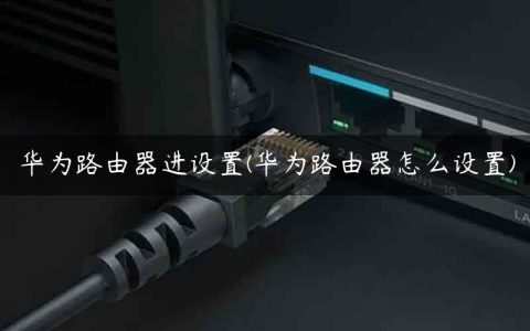 华为路由器进设置(华为路由器怎么设置)