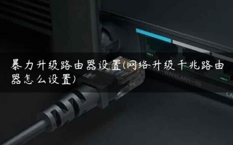 暴力升级路由器设置(网络升级千兆路由器怎么设置)