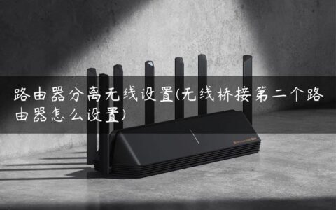 路由器分离无线设置(无线桥接第二个路由器怎么设置)