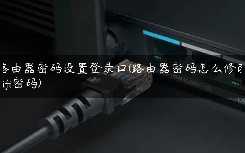 路由器密码设置登录口(路由器密码怎么修改wifi密码)
