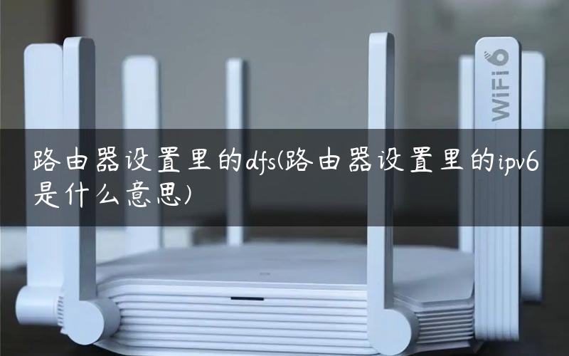 路由器设置里的dfs(路由器设置里的ipv6是什么意思)