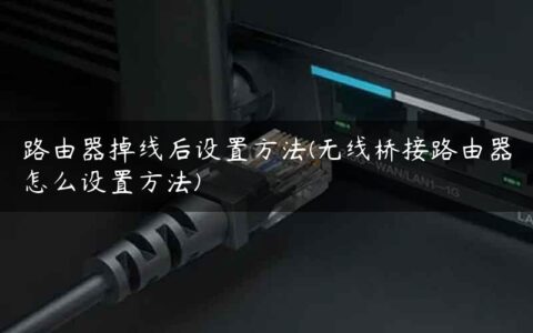 路由器掉线后设置方法(无线桥接路由器怎么设置方法)