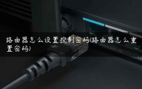 路由器怎么设置控制密码(路由器怎么重置密码)