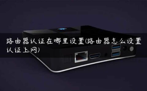 路由器认证在哪里设置(路由器怎么设置认证上网)