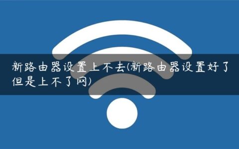 新路由器设置上不去(新路由器设置好了但是上不了网)