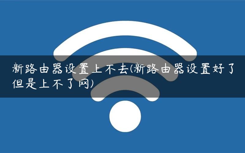 新路由器设置上不去(新路由器设置好了但是上不了网)