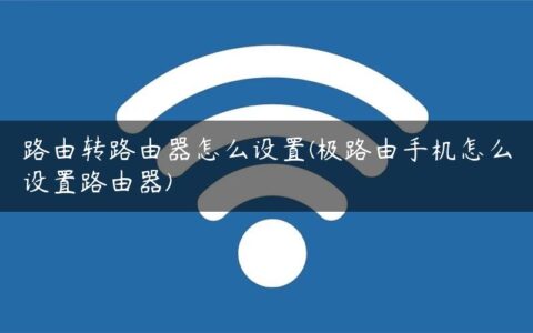 路由转路由器怎么设置(极路由手机怎么设置路由器)