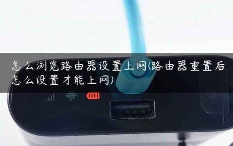 怎么浏览路由器设置上网(路由器重置后怎么设置才能上网)