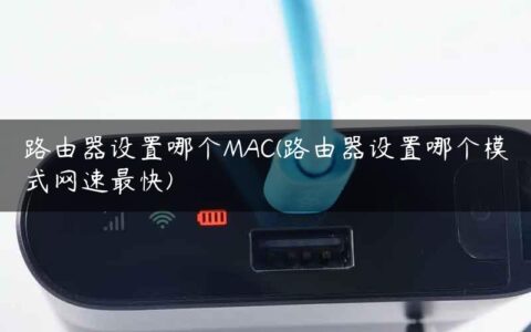 路由器设置哪个MAC(路由器设置哪个模式网速最快)
