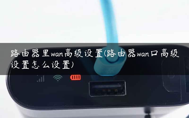 路由器里wan高级设置(路由器wan口高级设置怎么设置) 路由器里wan高级设置(路由器wan口高级设置怎么设置)