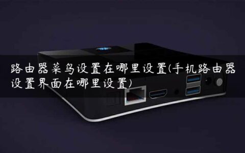 路由器菜鸟设置在哪里设置(手机路由器设置界面在哪里设置)