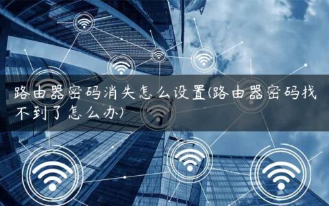 路由器密码消失怎么设置(路由器密码找不到了怎么办)