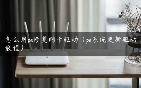 怎么用pe修复网卡驱动（pe系统更新驱动教程）