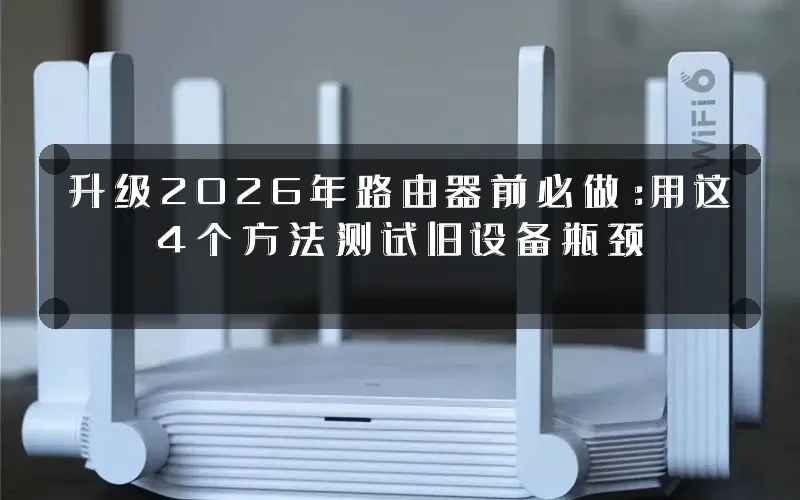 升级2026年路由器前必做：用这4个方法测试旧设备瓶颈