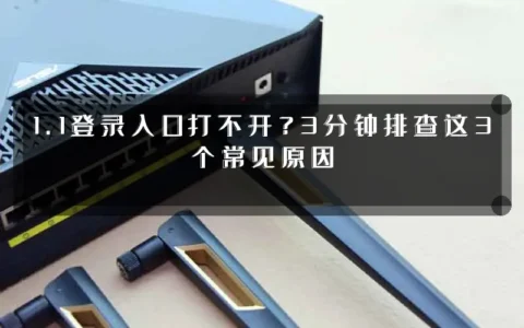 1.1登录入口打不开？3分钟排查这3个常见原因
