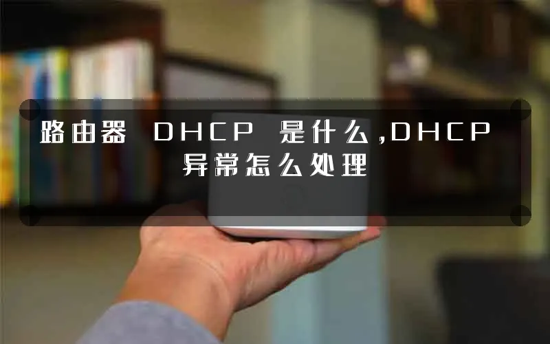 路由器 DHCP 是什么,DHCP 异常怎么处理
