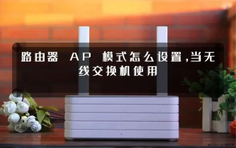 路由器 AP 模式怎么设置，当无线交换机使用