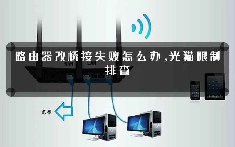路由器改桥接失败怎么办,光猫限制排查